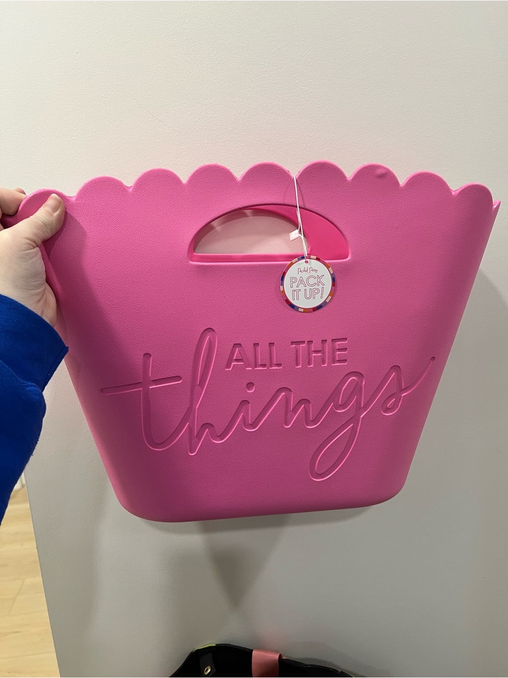 Pink Scalloped Tote Bag - All The Things